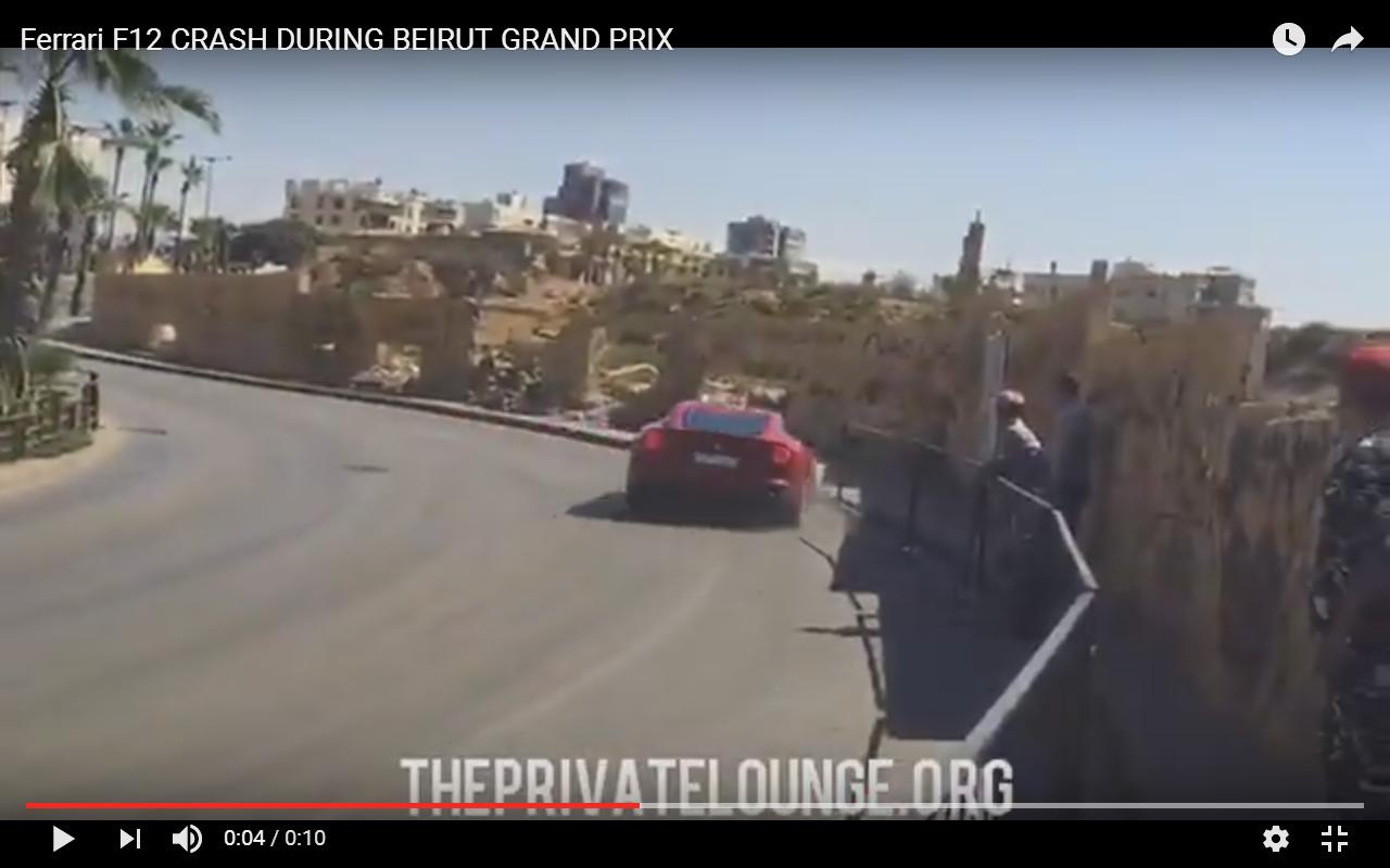 Incidente con la Ferrari F12berlinetta a Beirut [Video]