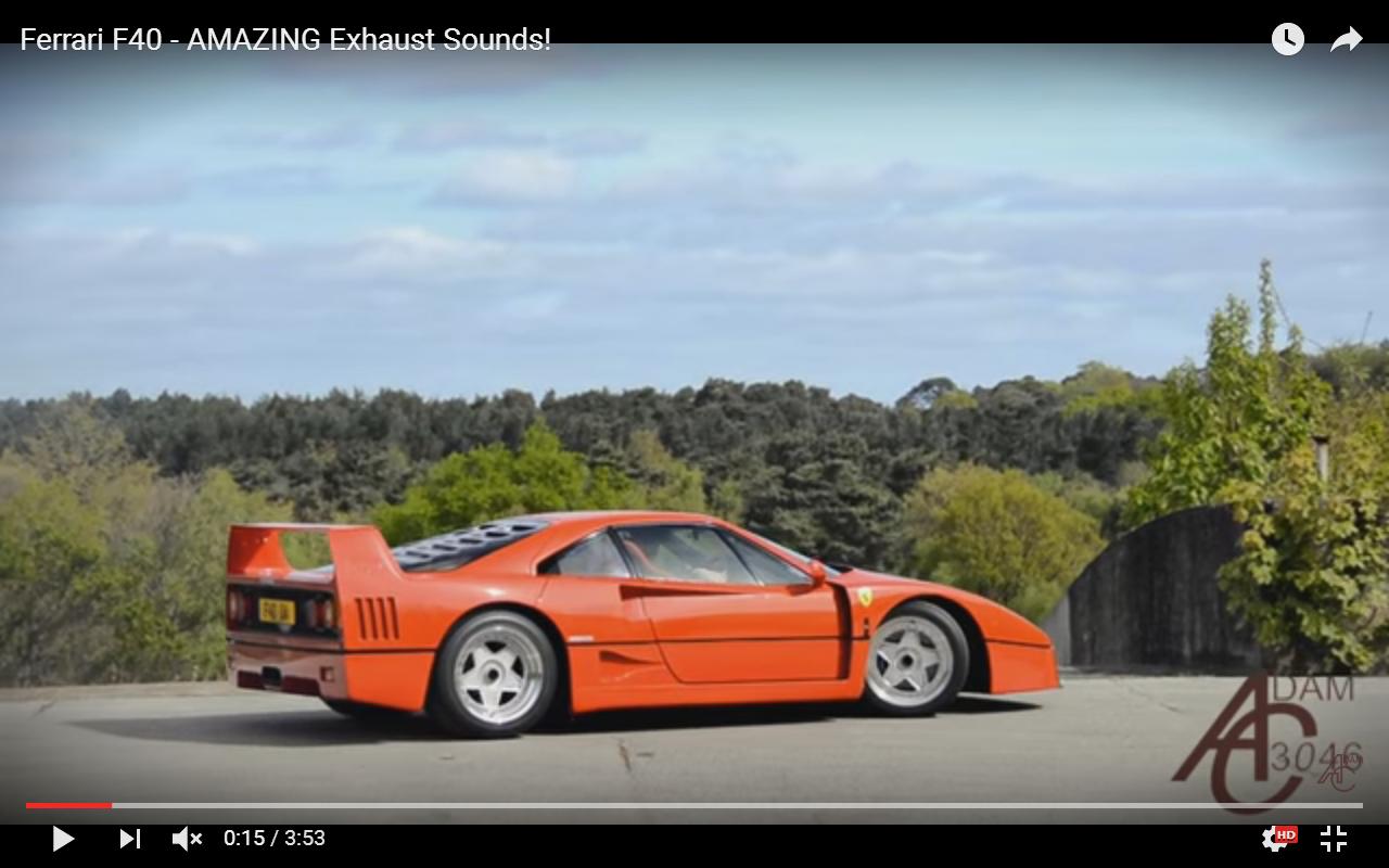 Ferrari F40, emozioni rombanti Made in Italy [Video]