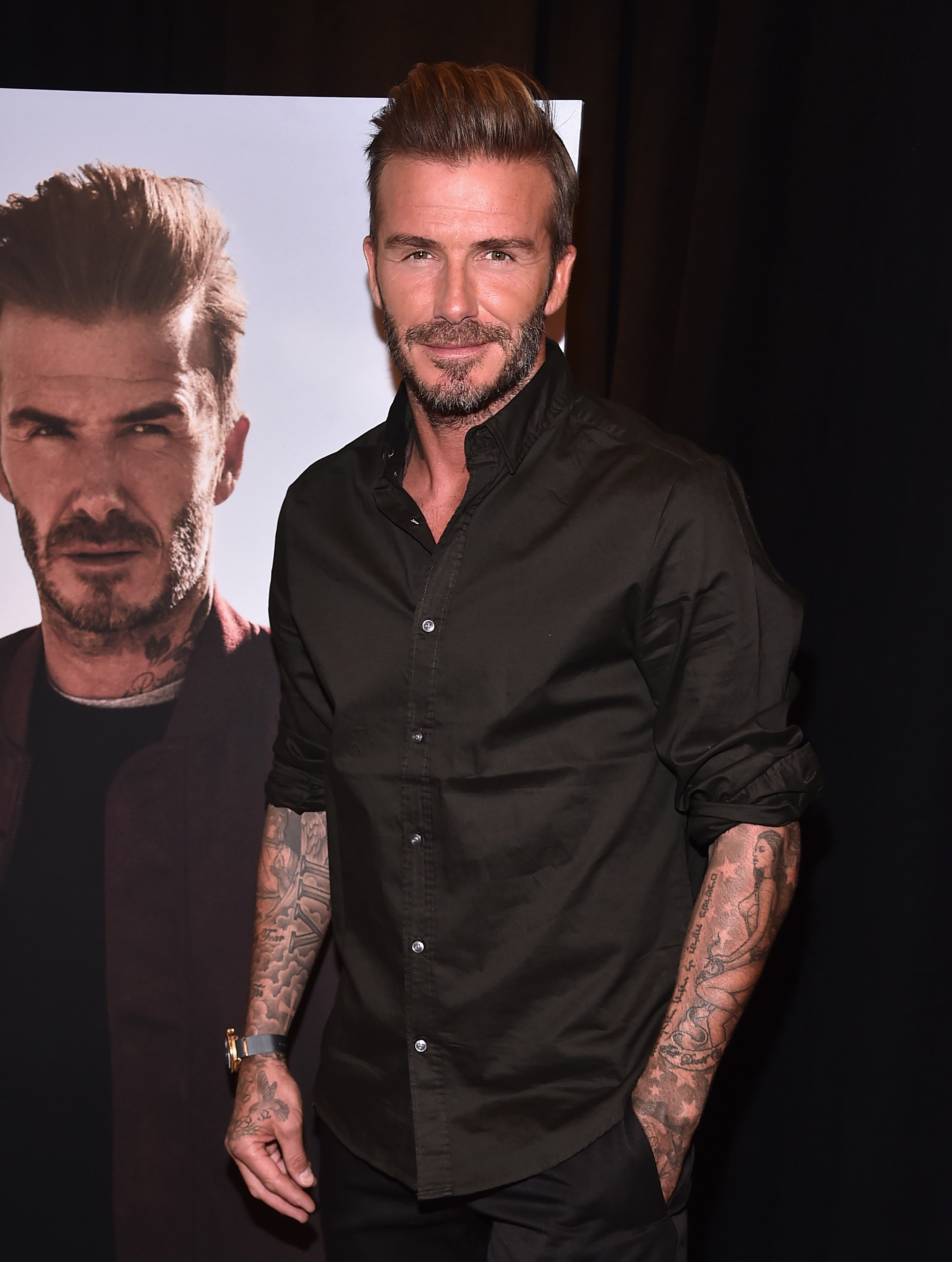 David Beckham incontra i fans in occasione del lancio della campagna David Beckham&#8217;s H&amp;M Modern Essentials Collection a Los Angeles, le foto