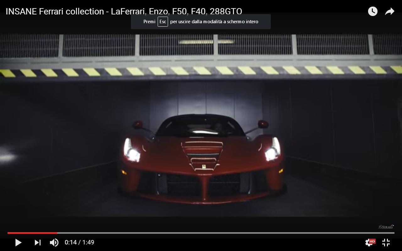 Ferrari Gto, F40, F50, Enzo, LaFerrari: una collezione da sogno [Video]