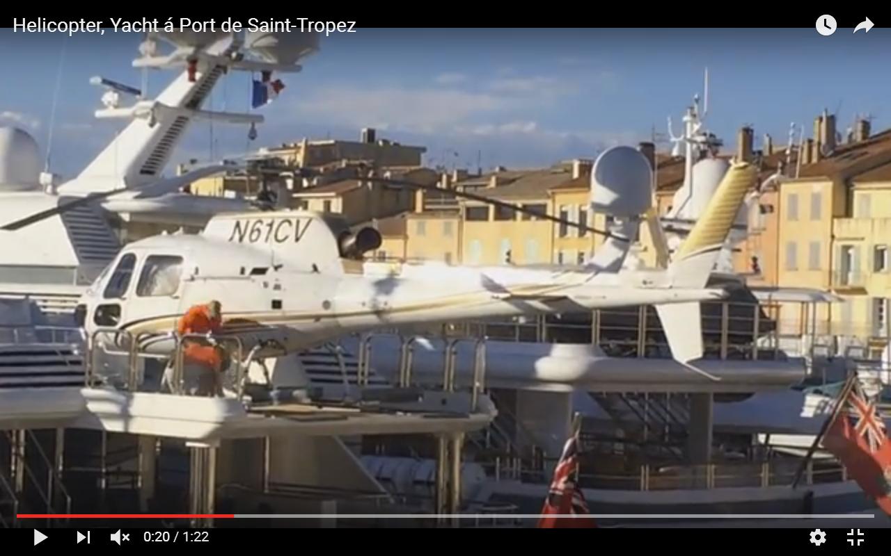 Yacht di lusso con elicottero a Saint-Tropez [Video]