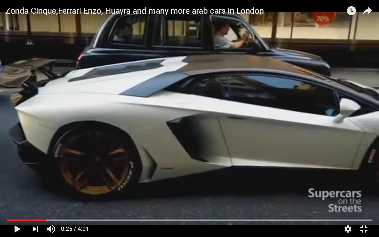 Auto sportive da sogno con targa araba a Londra [Video]