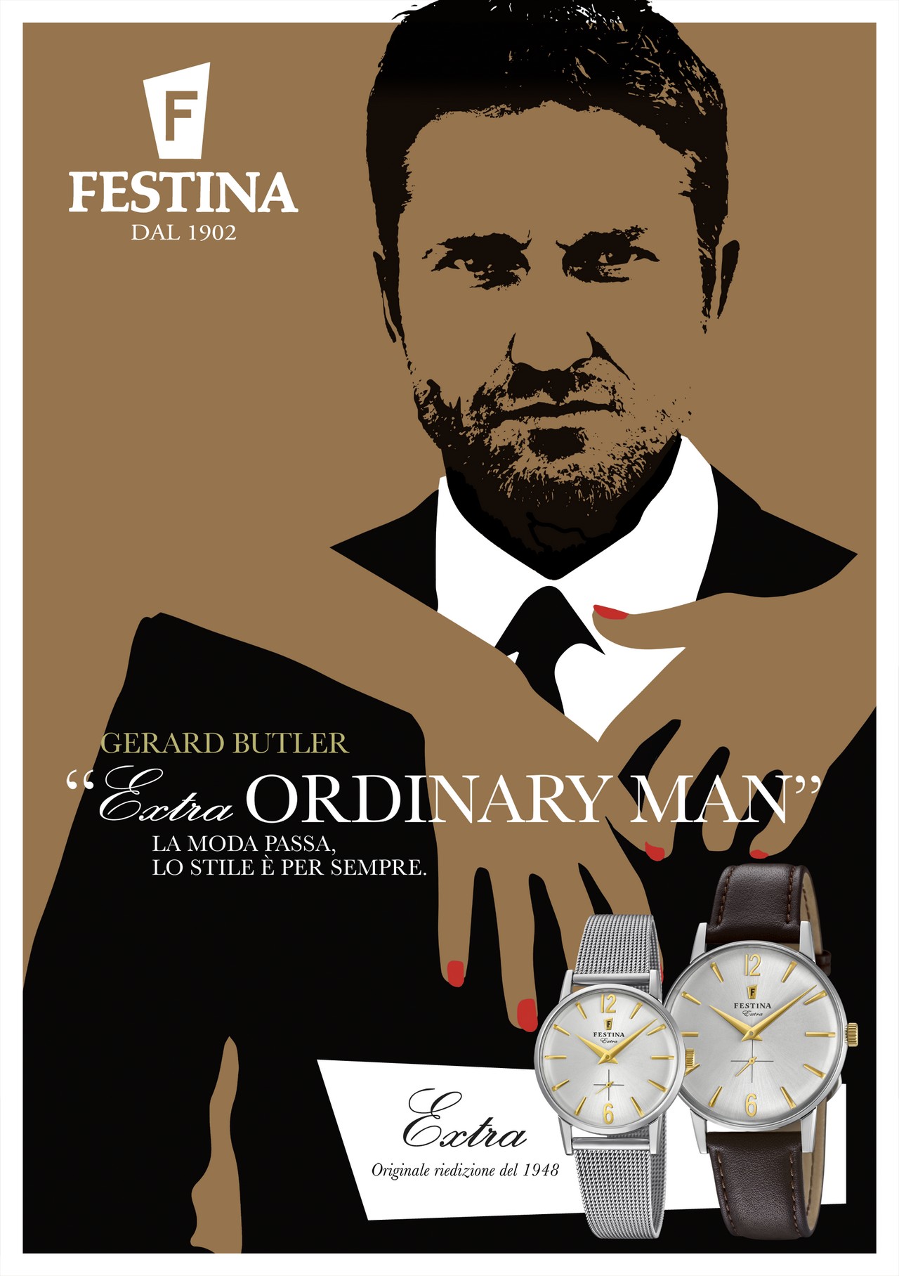 Gerard Butler Festina: brand ambassador e protagonista per la campagna Extra, le foto
