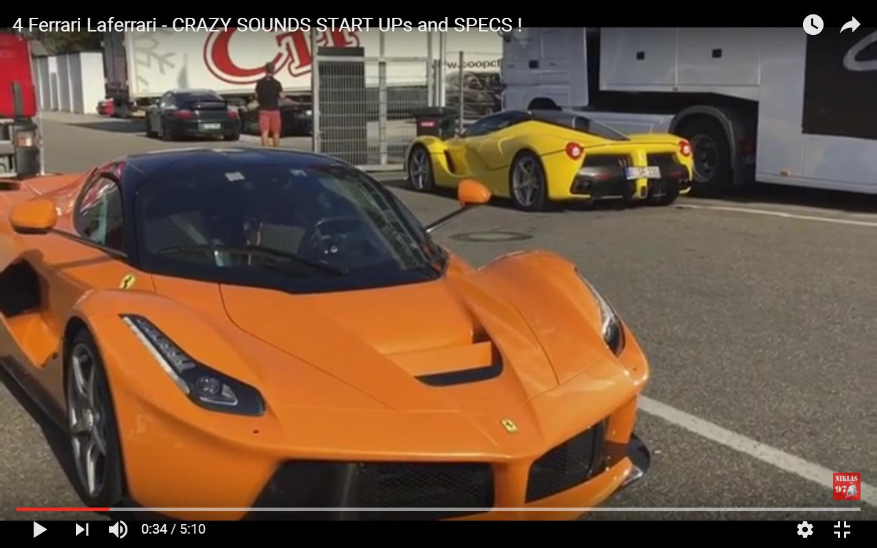 Quattro Ferrari LaFerrari ad Hockenheim [Video]