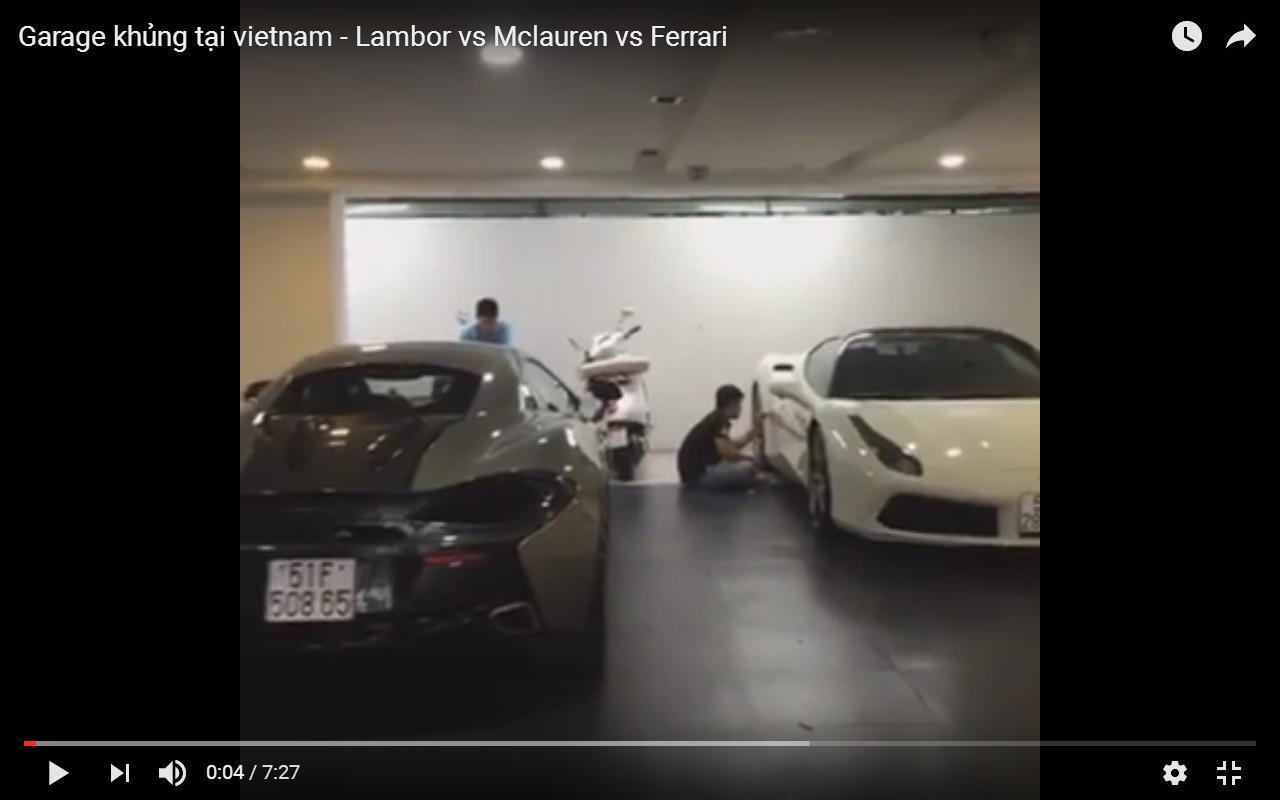 Ferrari, Lamborghini e McLaren in un garage del Vietnam [Video]