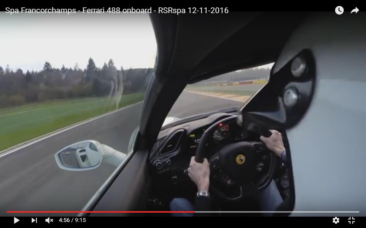 Ferrari 488 Spider: a bordo sulla pista di Spa-Francorchamps [Video]