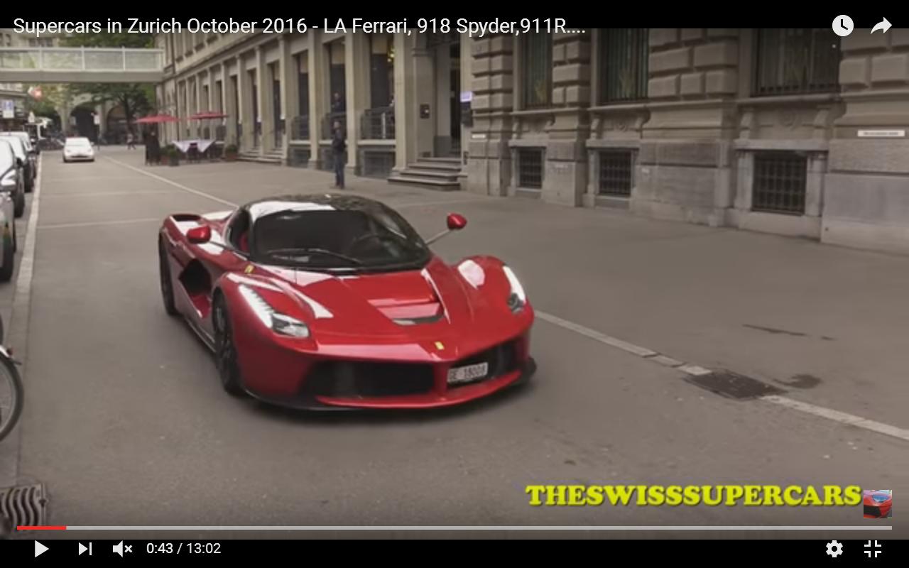 Zurigo di lusso anche per le sue auto sportive [Video]