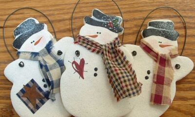 Pasta di sale pupazzi neve