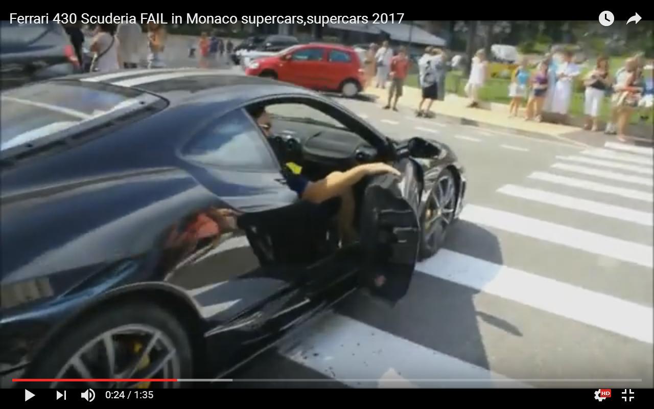 Ferrari 430 Scuderia con l’antifurto squillante a Monte Carlo [Video]