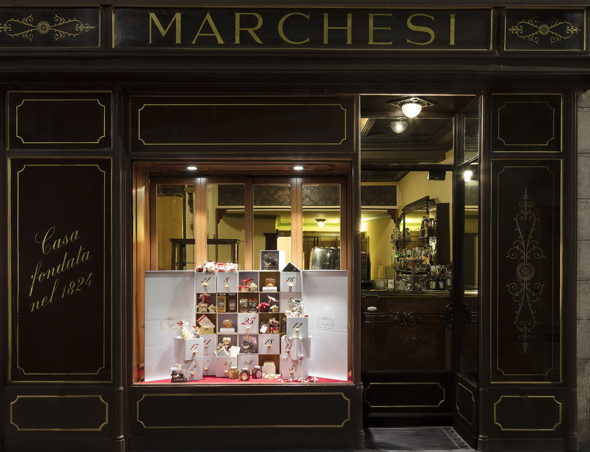 Pasticceria Marchesi Milano: le vetrine natalizie e il goloso calendario dell’Avvento