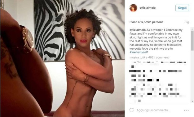 Mel B su Instagram invita le donne ad amare il proprio corpo