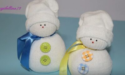 Pupazzo di neve con calzino