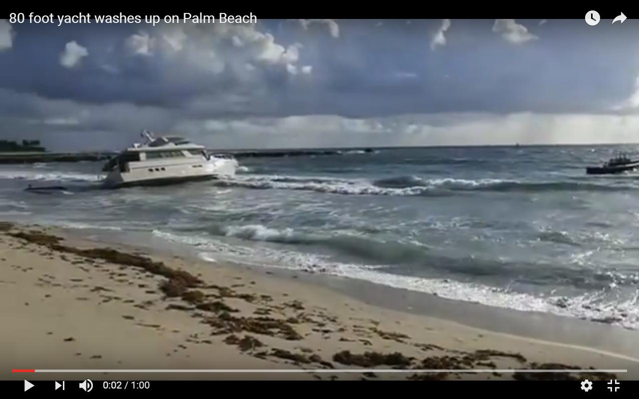 Yacht di lusso arenato a Palm Beach in Florida [Video]