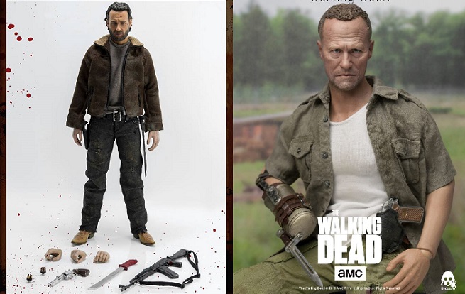 The Walking Dead: le action doll di Rick Grimes e Merle Dixon di ThreeZero