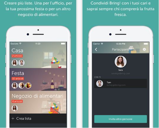 App Bring! lista della spesa
