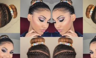 chignon con trecce