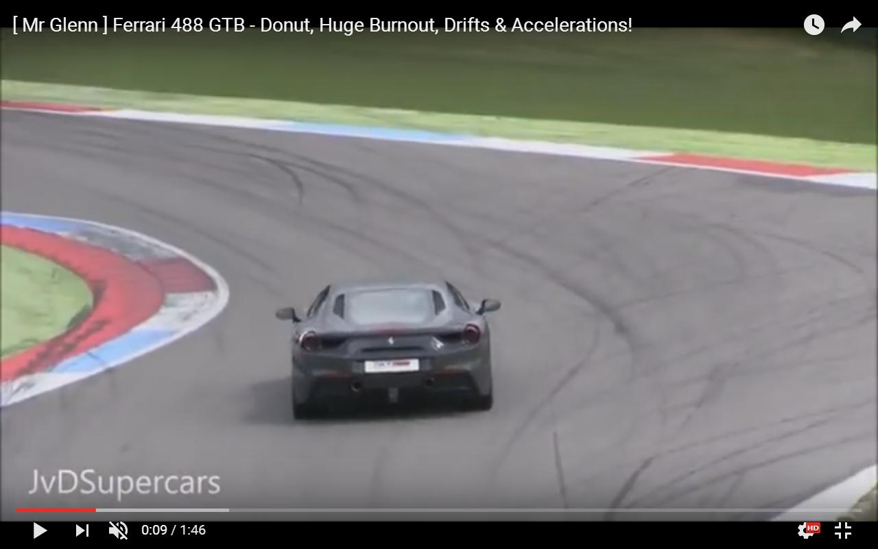 Ferrari 488 GTB fa spettacolo in pista [Video]