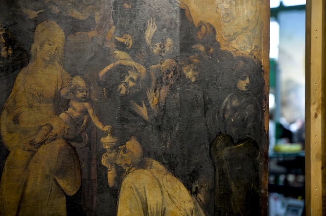 L’Adorazione dei Magi, l’opera restaurata di Leonardo torna agli Uffizi