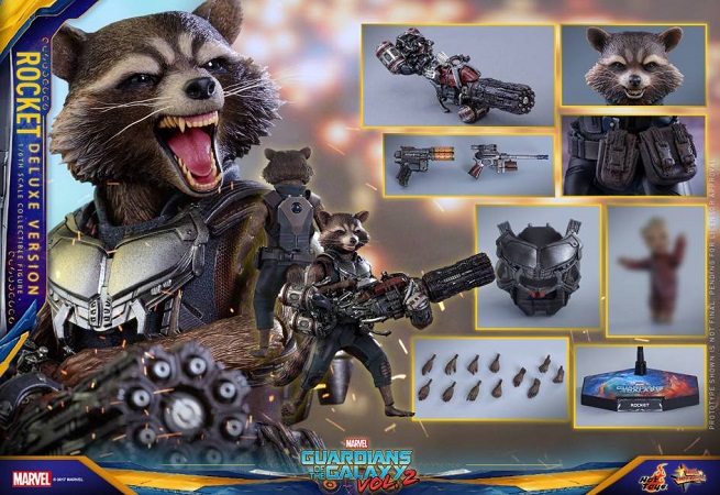 Guardians of the Galaxy Vol.2, l’action doll di Rocket Racoon di Hot Toys