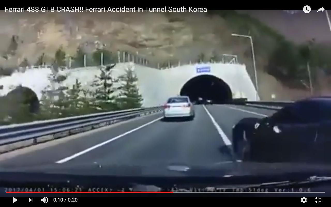 Ferrari 488 GTB coinvolta in uno spaventoso incidente [Video]