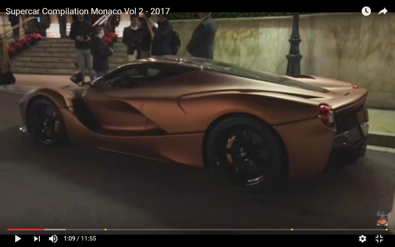 Ferrari, Lamborghini Aston Martin a Monte Carlo [Video]
