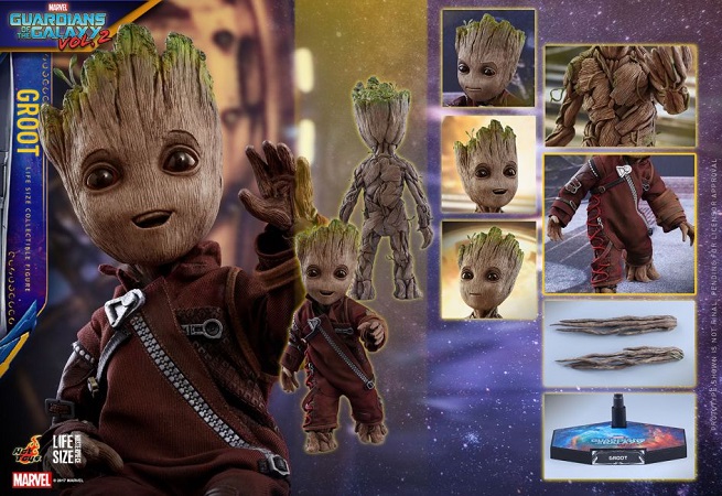 Guardiani della Galassia Vol. 2: l’action doll di Groot di Hot Toys a grandezza naturale