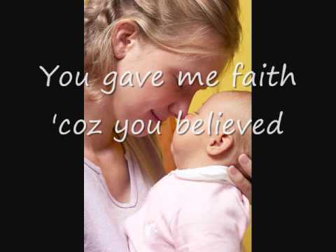 Because You Loved Me, Celine Dion (with Lyrics) &#8211; Dedication to Mothers
