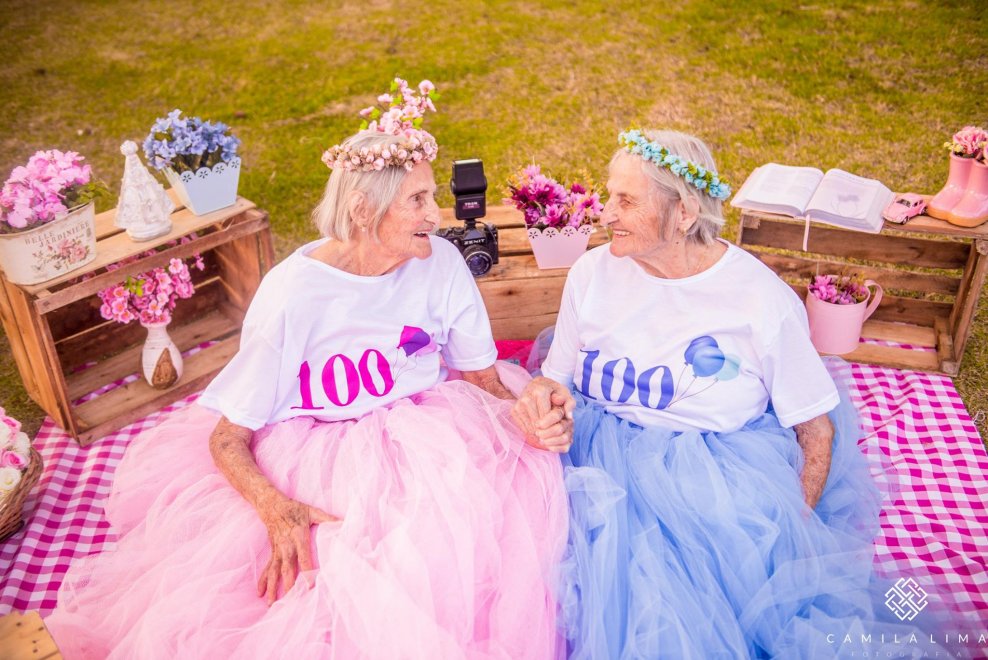 Maria e Paulina gemelle brasiliane di 100 anni