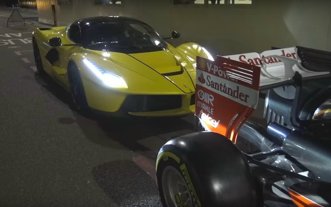 Ferrari LaFerrari Aperta e F1 su strada a Londra [Video]