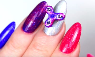 Fidget spinner nail art video
