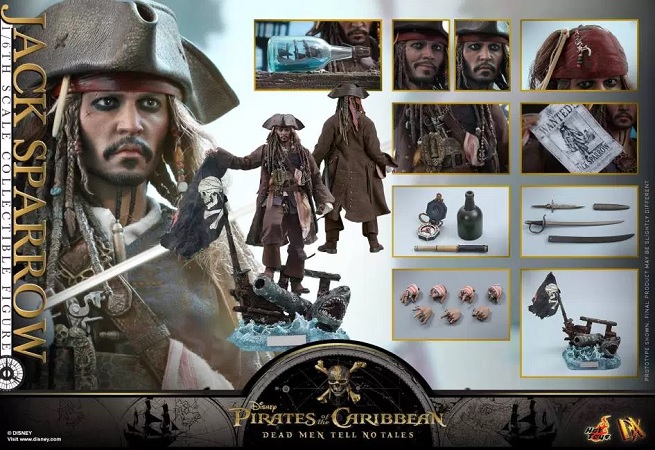 Pirati dei Caraibi – La Vendetta di Salazar: l’action doll di Jack Sparrow di Hot Toys