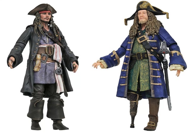 Pirati dei Caraibi – La Vendetta di Salazar: le figure di Jack Sparrow e Capitan Barbossa di Diamond Select