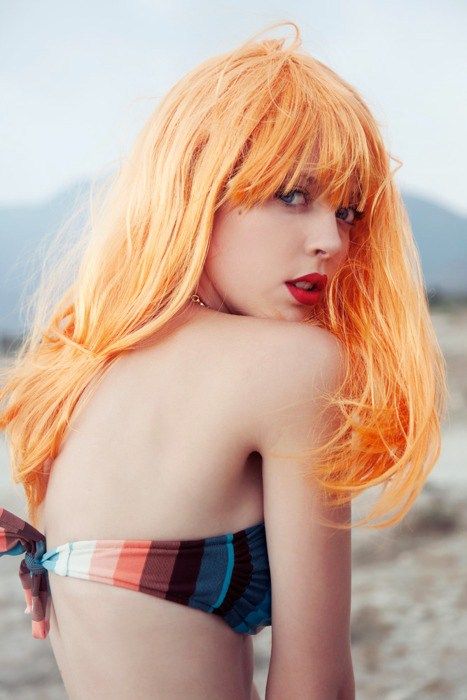 Tendenze colore capelli primavera 2017 arancio mandarino