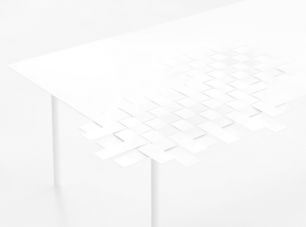 Nendo Design: la collezione woven table per la mostra Nendo: invisible outlines, le foto