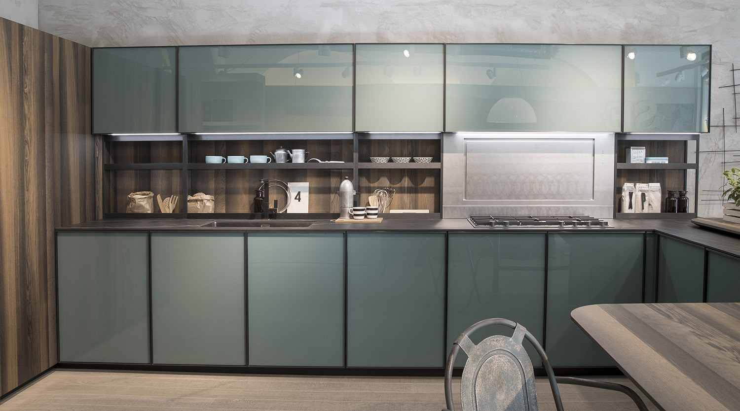 Zampieri cucine: la nuova XP 2017, protagonista il vetro color menta