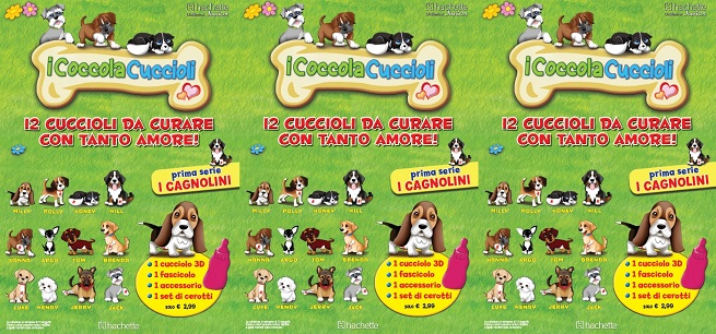 Giochi in edicola: i CoccolaCuccioli di Hachette