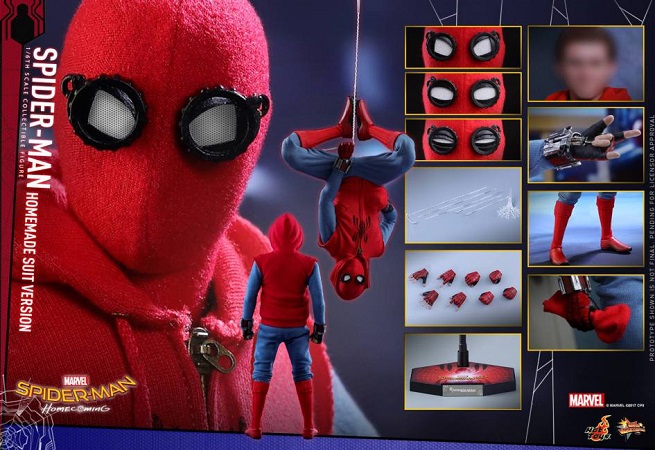 Spider-Man: Homecoming, l’action doll di Hot Toys della Homemade Suit Ver