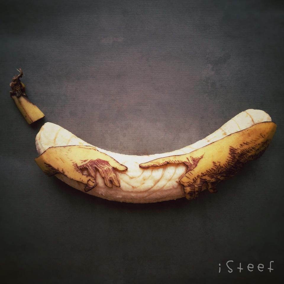 Stephan Brusche, l’artista che disegna sulle banane