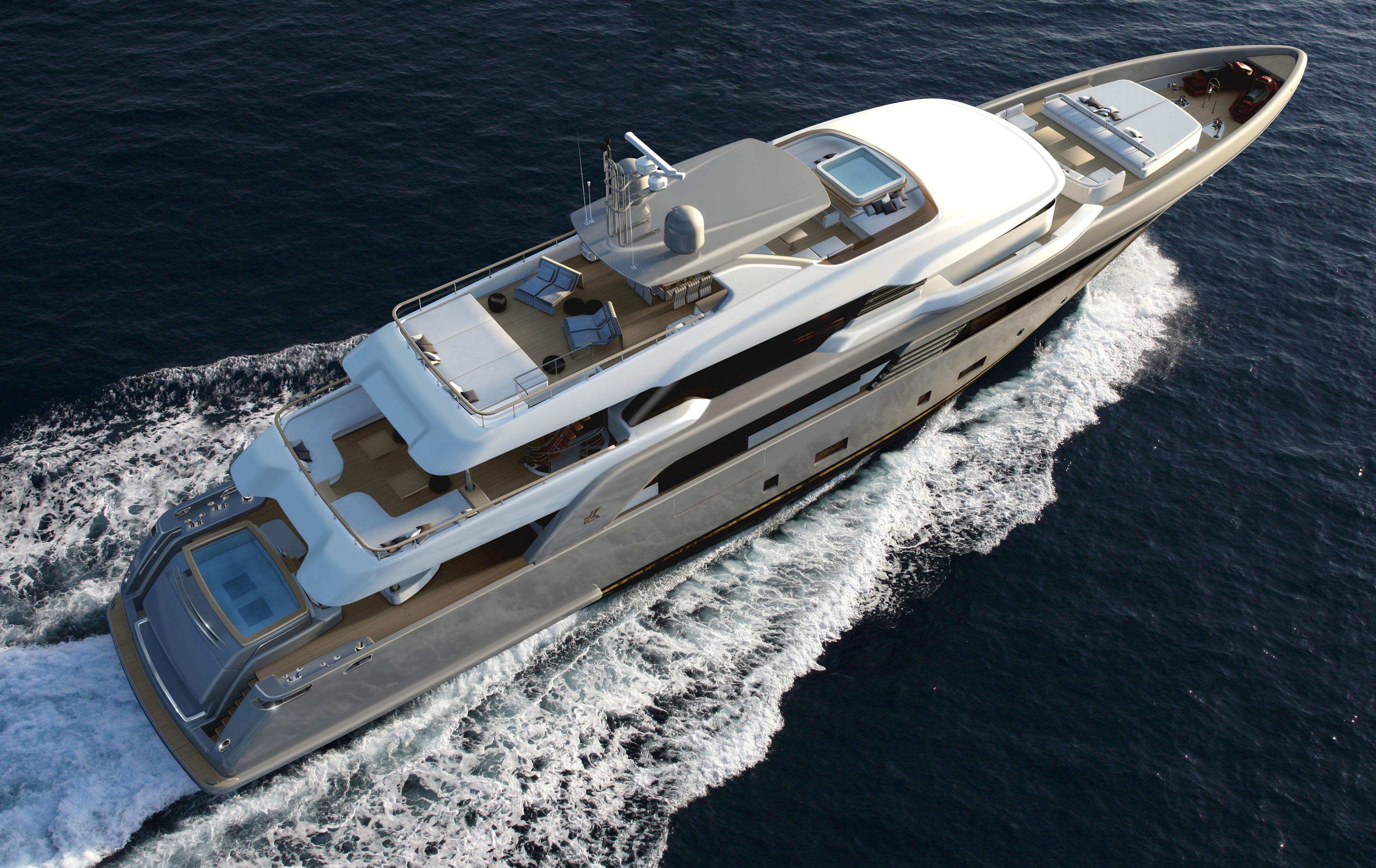 CRN rivela il concept dello yacht di lusso Superconero 50 metri