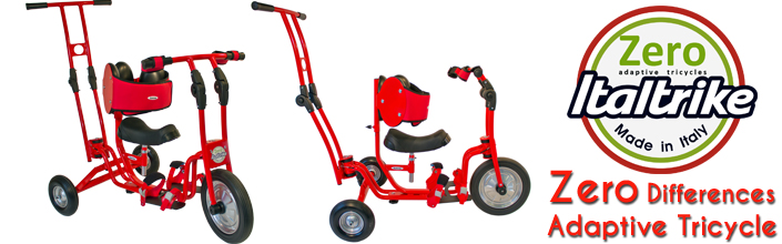 Giocattoli per bambini con disabilità motorie: Zero, il triciclo di Italtrike
