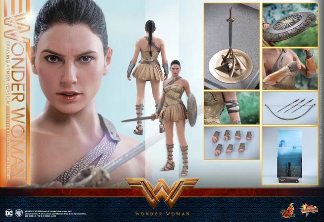 Wonder Woman: l&#8217;action doll della Training Armor Version di Hot Toys