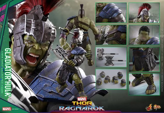 Thor: Ragnarok, l’action doll di Hulk gladiatore di Hot Toys