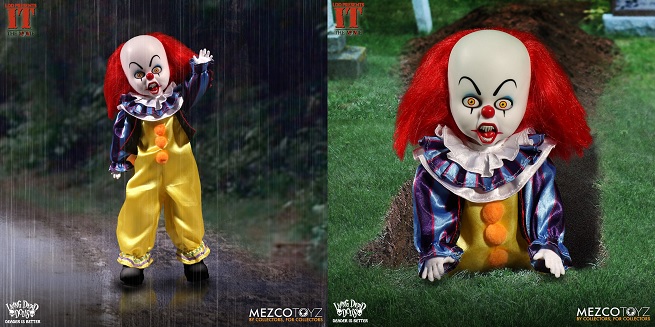 IT: l&#8217;inquietante Living Dead Doll di Pennywise di MezcoToyz