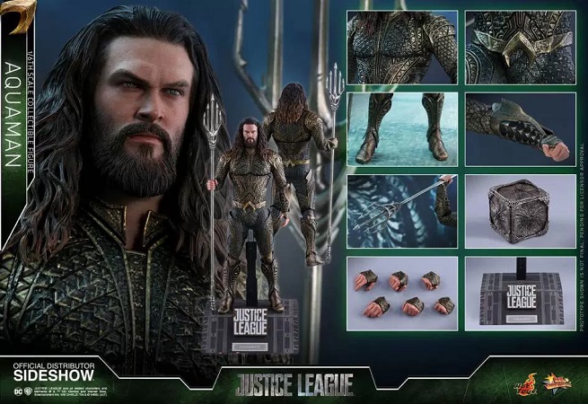 Justice League: l&#8217;action doll di Aquaman di Hot Toys