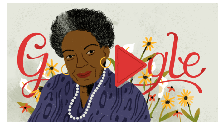 Maya Angelou, il doodle di Google omaggia la poetessa afroamericana