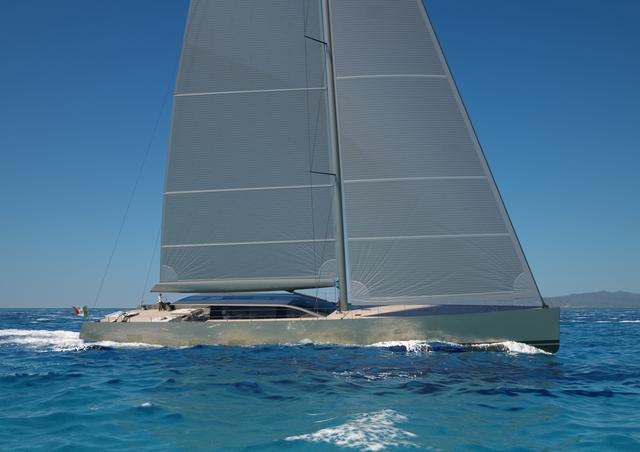 Yacht di lusso a vela Perini Navi di 42 metri: taglio green