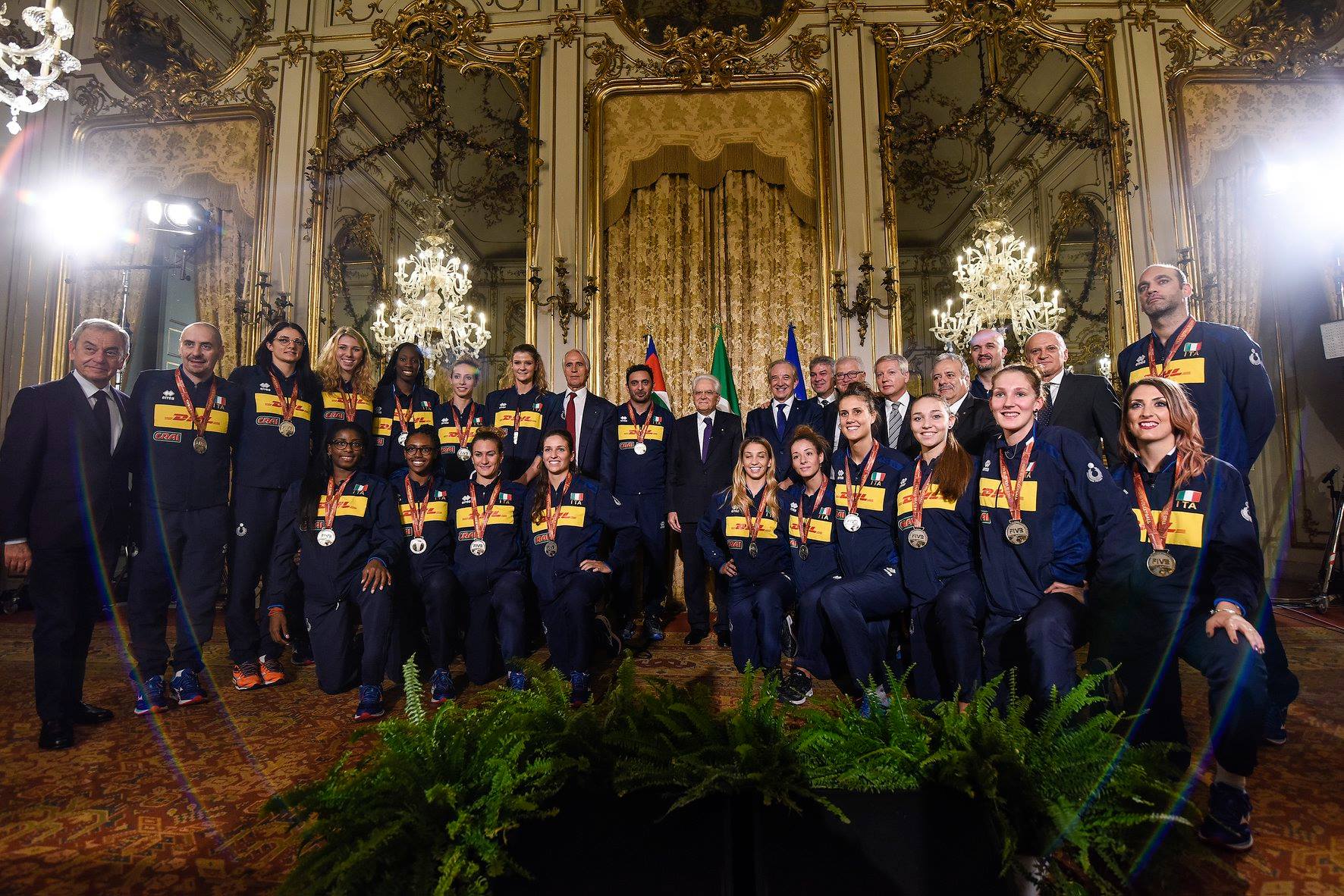 La Nazionale di Volley femminile in visita dal Presidente della Repubblica Mattarella dopo l&#8217;argento mondiale
