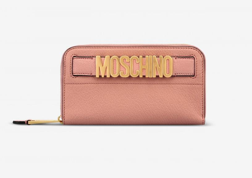 Portafoglio Moschino con lettering logo: lusso e stile