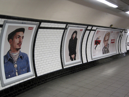 levi&#8217;s posters london underground