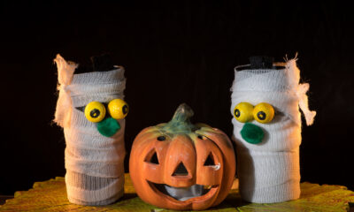 I lavoretti di Halloween per bambini con i rotoli di carta igienica